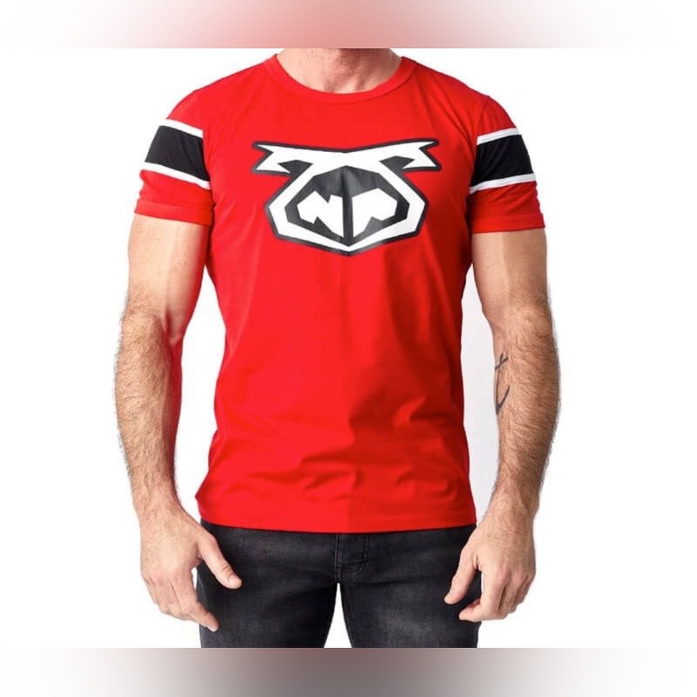 PreLoved Nasty Pig HUSTLE SHIRT - Black/White/Red - Size S - light wash wear